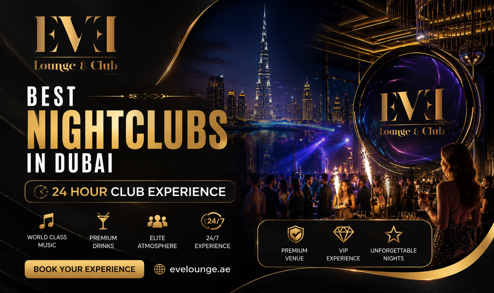 Best Nightclubs in Dubai – Discover the 24 Hour Club Experience at EVE Lounge