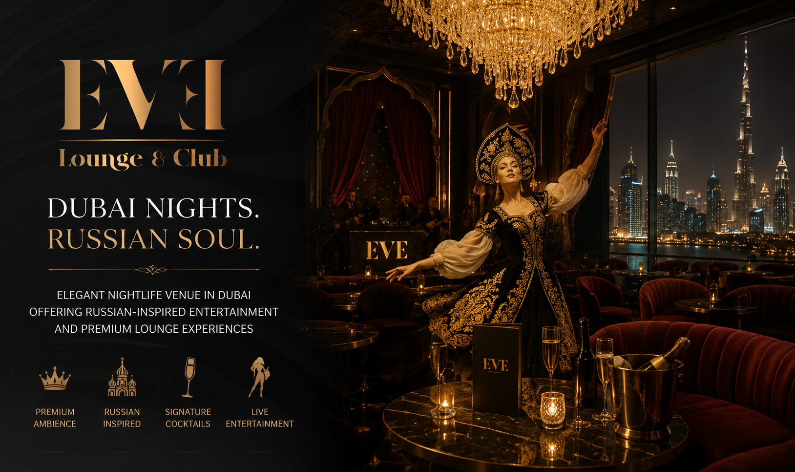 Experience the Energy of Russian Clubs Dubai at Eve Lounge